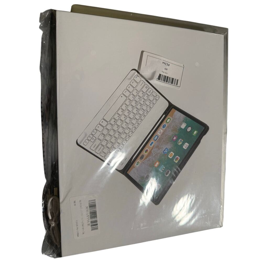 Bluetooth Wireless Keyboard Case For iPad 10.2", 7/8/9 Generation, Gray, NWT - Picture 3 of 7
